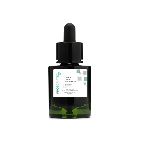 Proscriptix FX Calm + Correct Phyto Serum with Antioxidant Complex, 1 fl oz dark green glass dropper bottle for sensitive and reactive skin