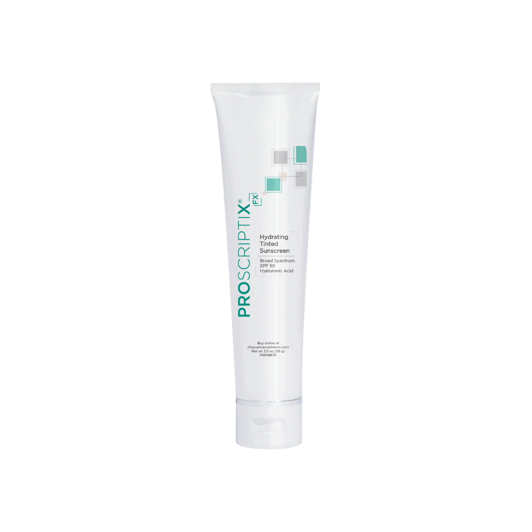 Proscriptix FX Hydrating Tinted Sunscreen Broad Spectrum SPF 50 with Hyaluronic Acid, 3.5 oz tube for tinted daily sun protection and skin hydration