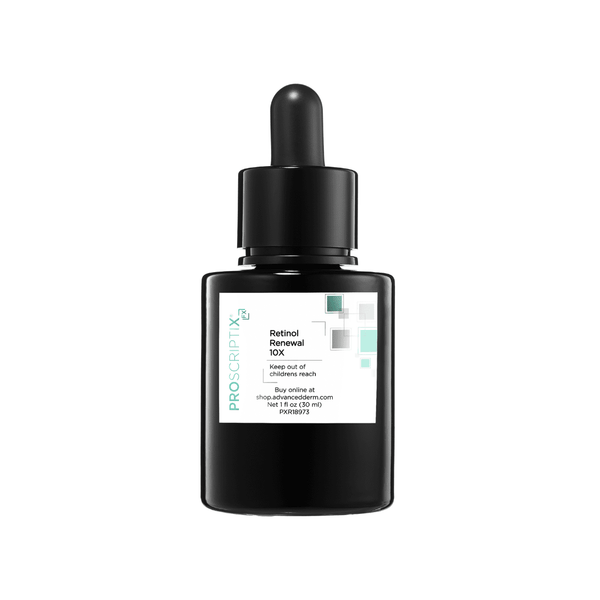 Proscriptix FX Retinol Renewal 10X high-potency retinol serum in dark glass dropper bottle, 1 fl oz