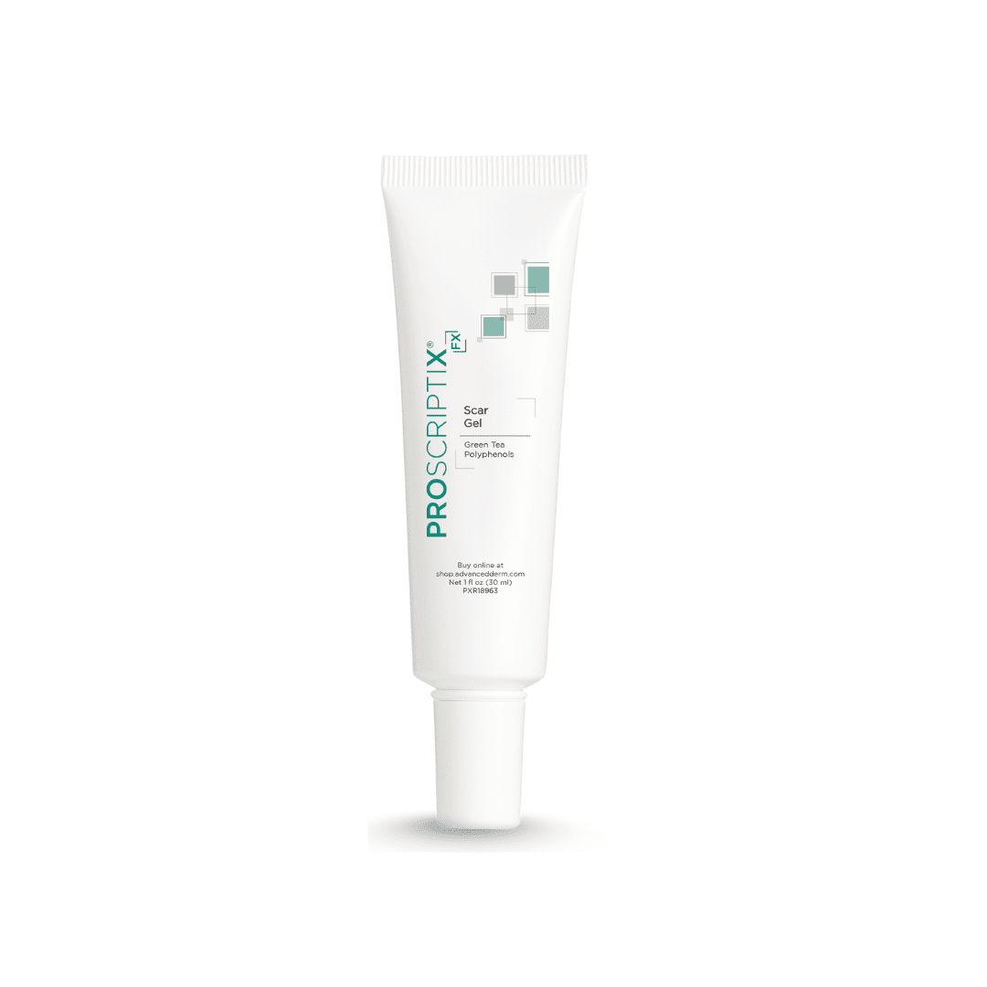 Proscriptix FX Scar Gel white tube with Green Tea Polyphenols, 1 fl oz