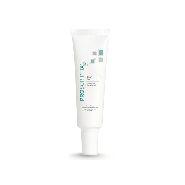 Proscriptix FX Scar Gel white tube with Green Tea Polyphenols, 1 fl oz