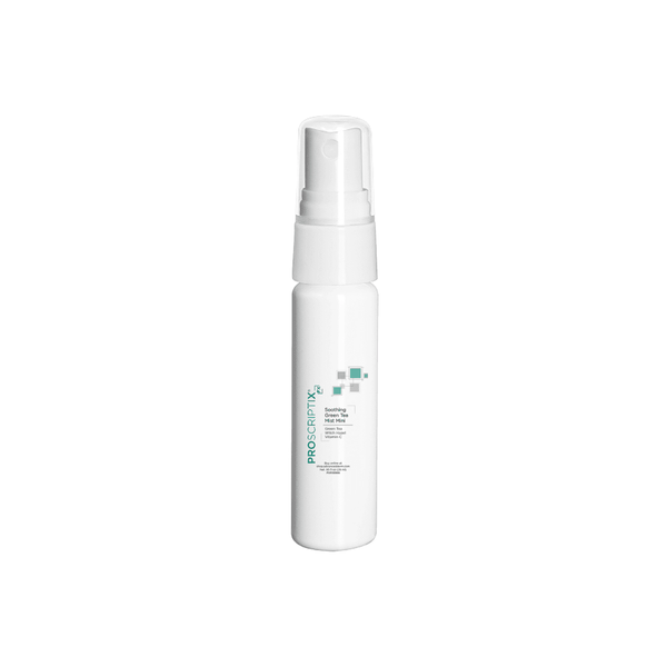 Proscriptix FX Soothing Green Tea Mist Deluxe Mini white spray bottle with Green Tea, Witch Hazel, and Vitamin C, 0.95 fl oz