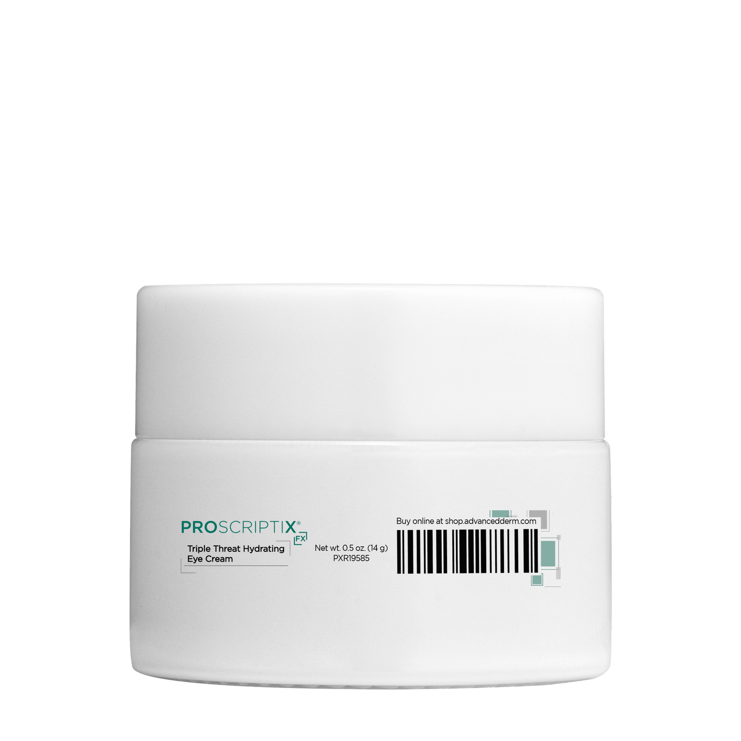 Proscriptix FX Triple Threat Hydrating Eye Cream white jar, 0.5 oz