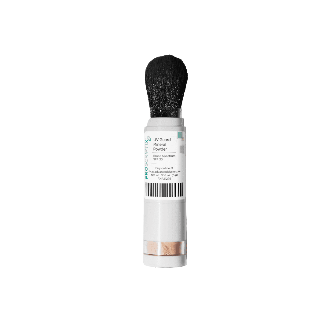 Proscriptix FX UV Guard Mineral Powder SPF 30 brush-top dispenser with kabuki brush, Broad Spectrum, 0.16 oz