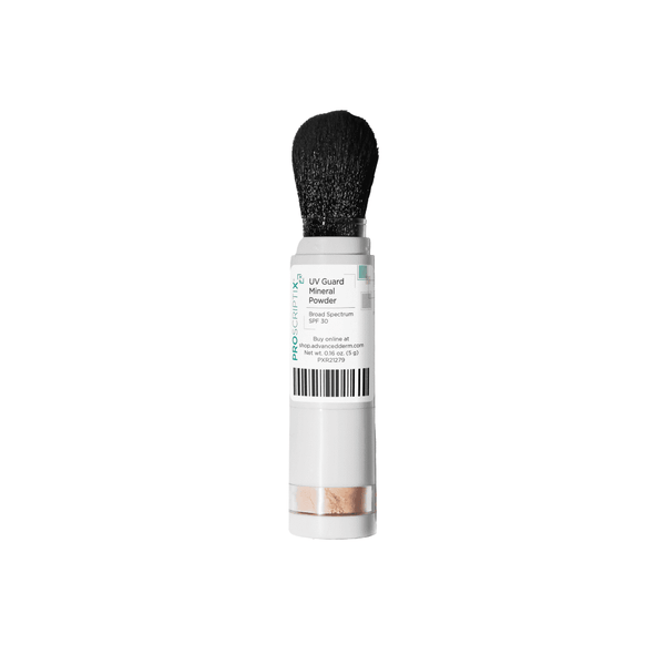 Proscriptix FX UV Guard Mineral Powder SPF 30 brush-top dispenser with kabuki brush, Broad Spectrum, 0.16 oz