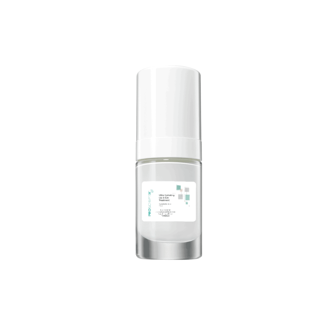 Proscriptix FX Ultra Hydrating Eye and Lip Treatment clear airless pump bottle with Hyaluronic Acid and Urea, 0.5 fl oz