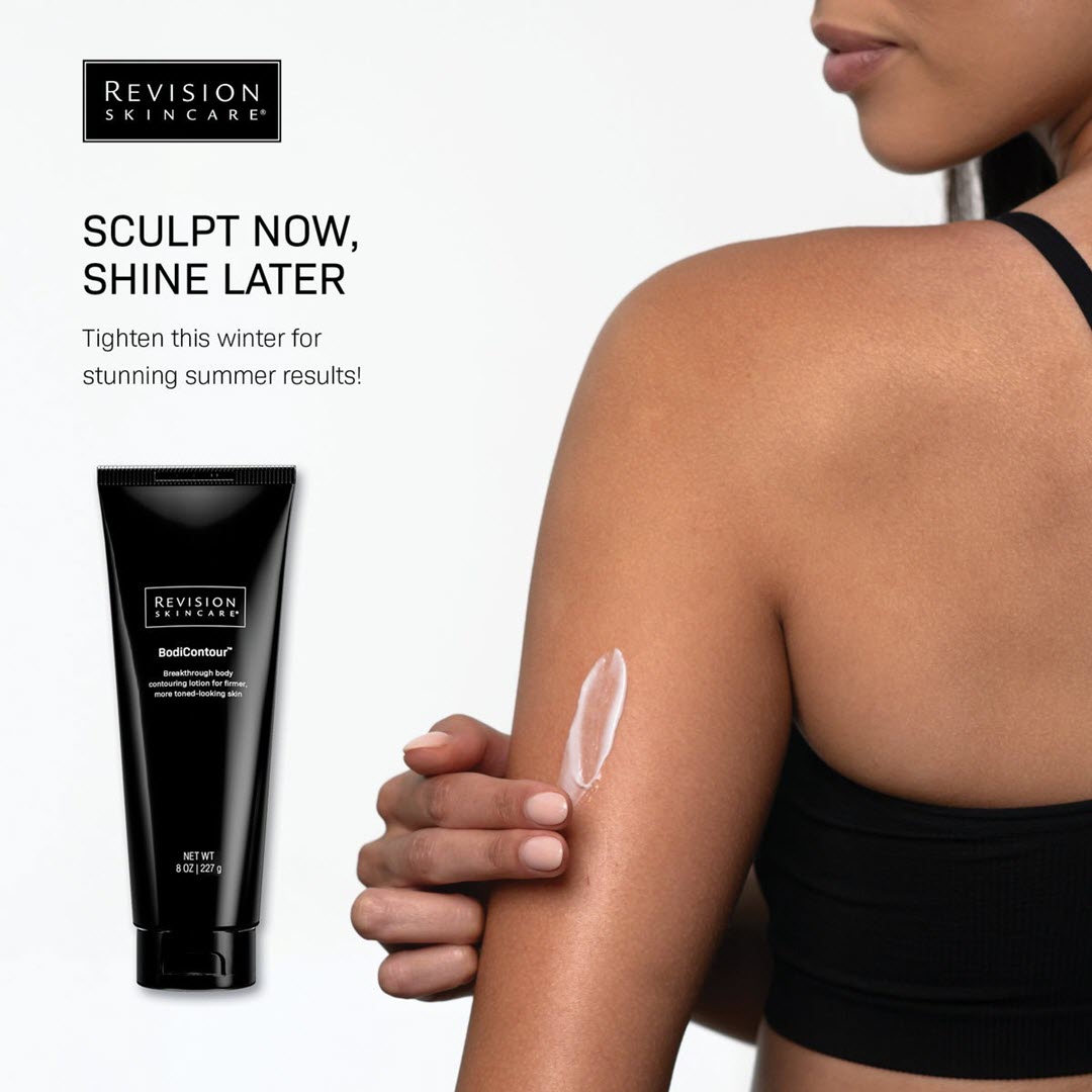 Revision Skincare BodiContour 8 OZ lifestyle image showing cream applied to arm
