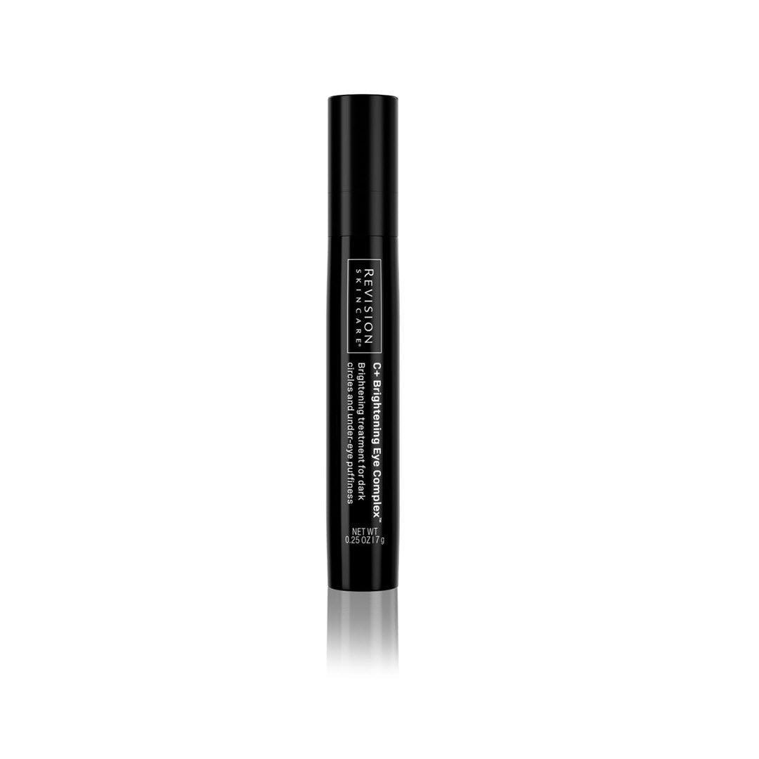 Revision Skincare C+ Brightening Eye Complex travel size 0.25 oz slim black tube — brightening treatment for dark circles and under-eye puffiness