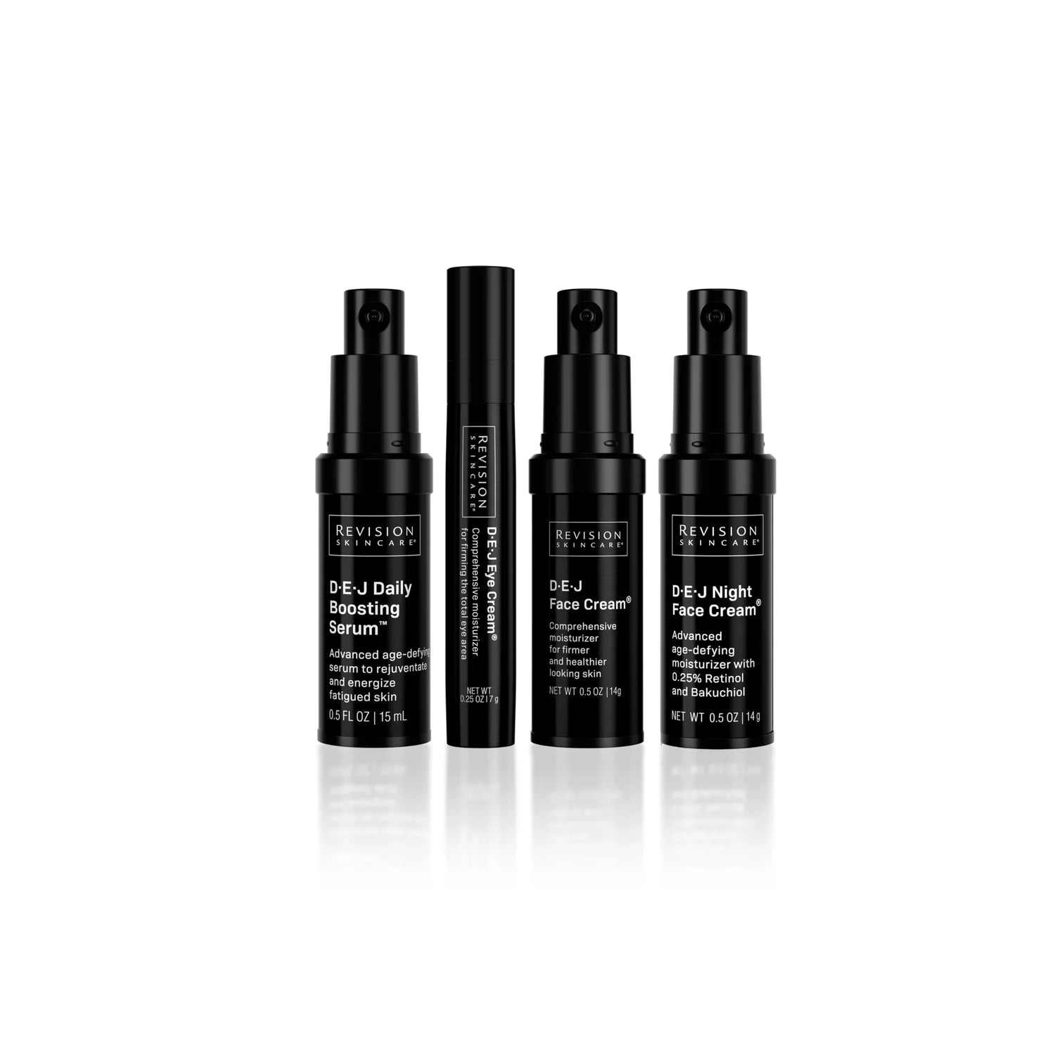 Revision Skincare D·E·J Age-Defying Power Regimen Kit Daily Boosting Serum Eye Cream Face Cream and Night Face Cream