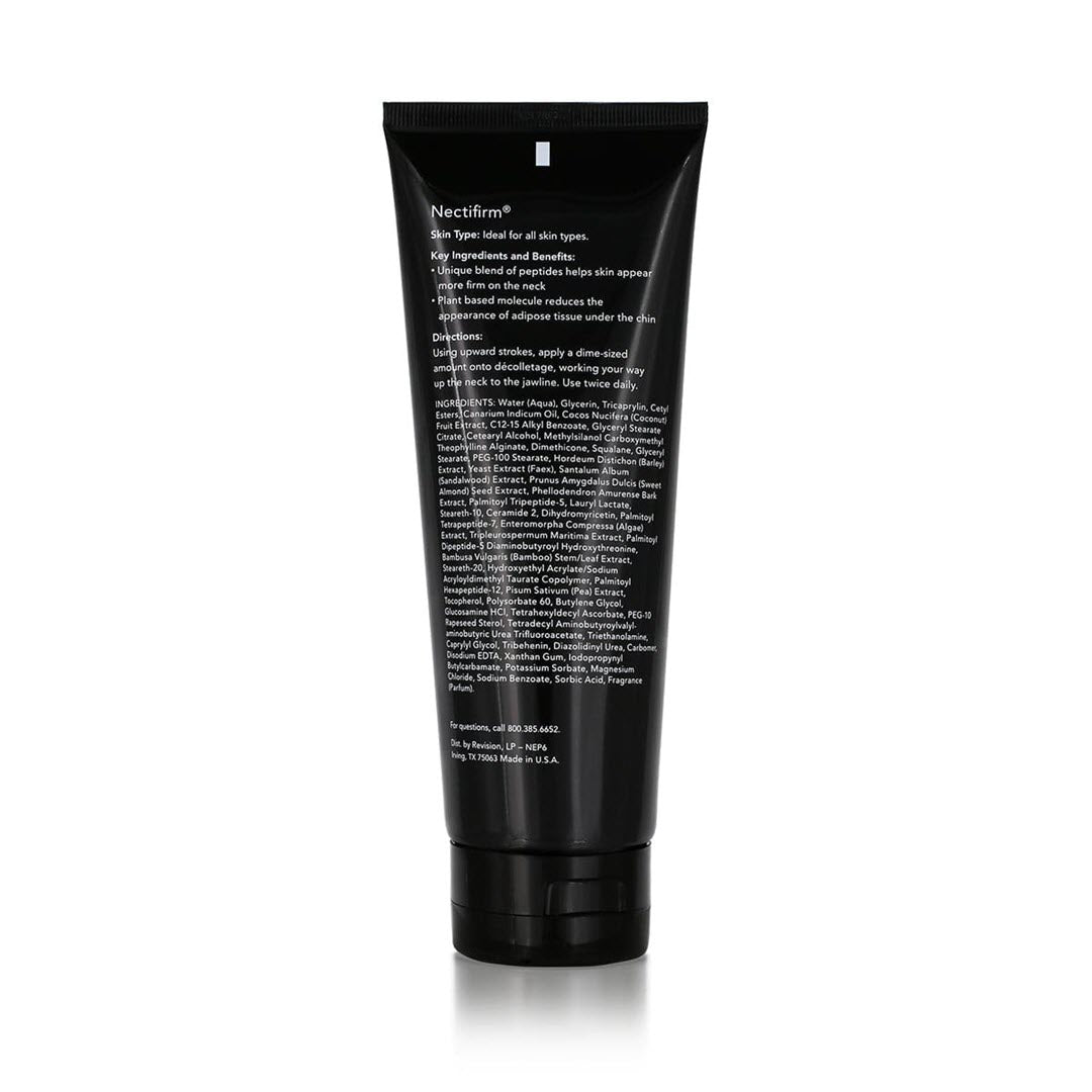 Revision Skincare Nectifirm 8 OZ back label with ingredients and directions