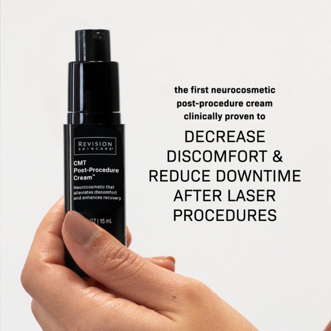 Revision Skincare CMT Post-Procedure Cream neurocosmetic pump bottle for laser and microneedling recovery