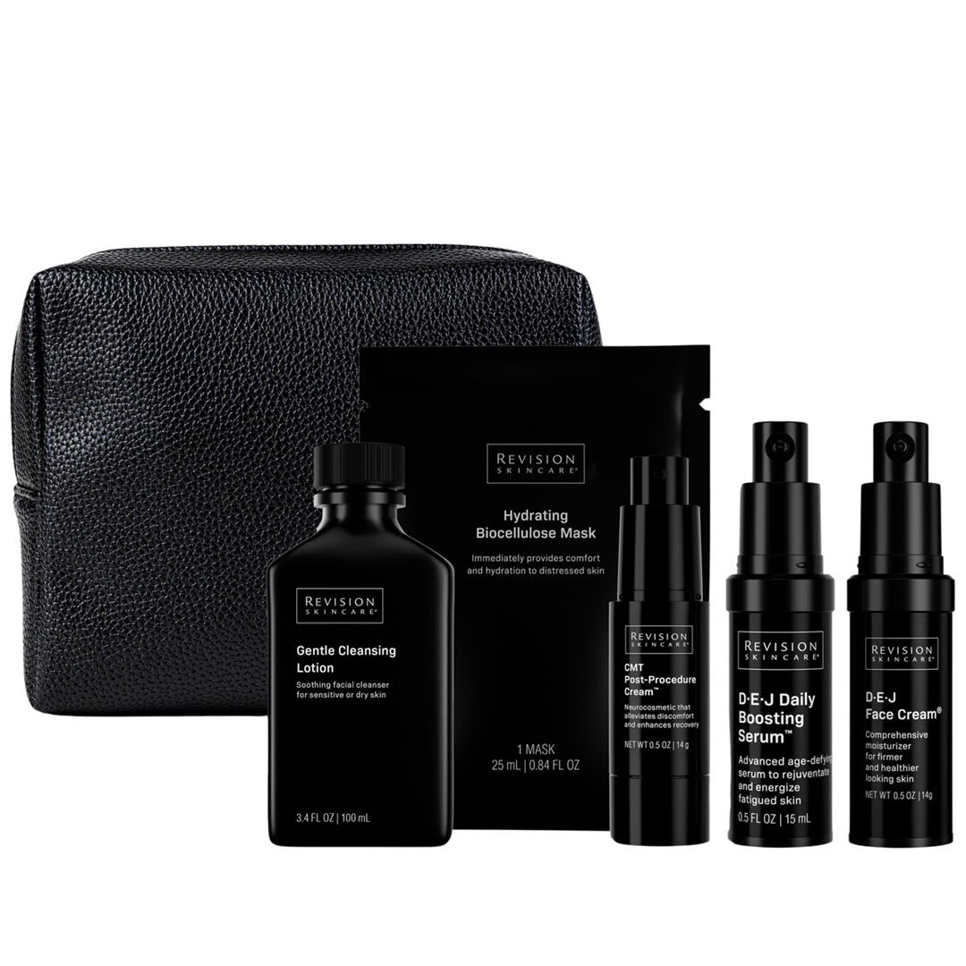 Revision Skincare Procedure Prep and Recover Regimen Kit with Gentle Cleansing Lotion biocellulose mask and serums