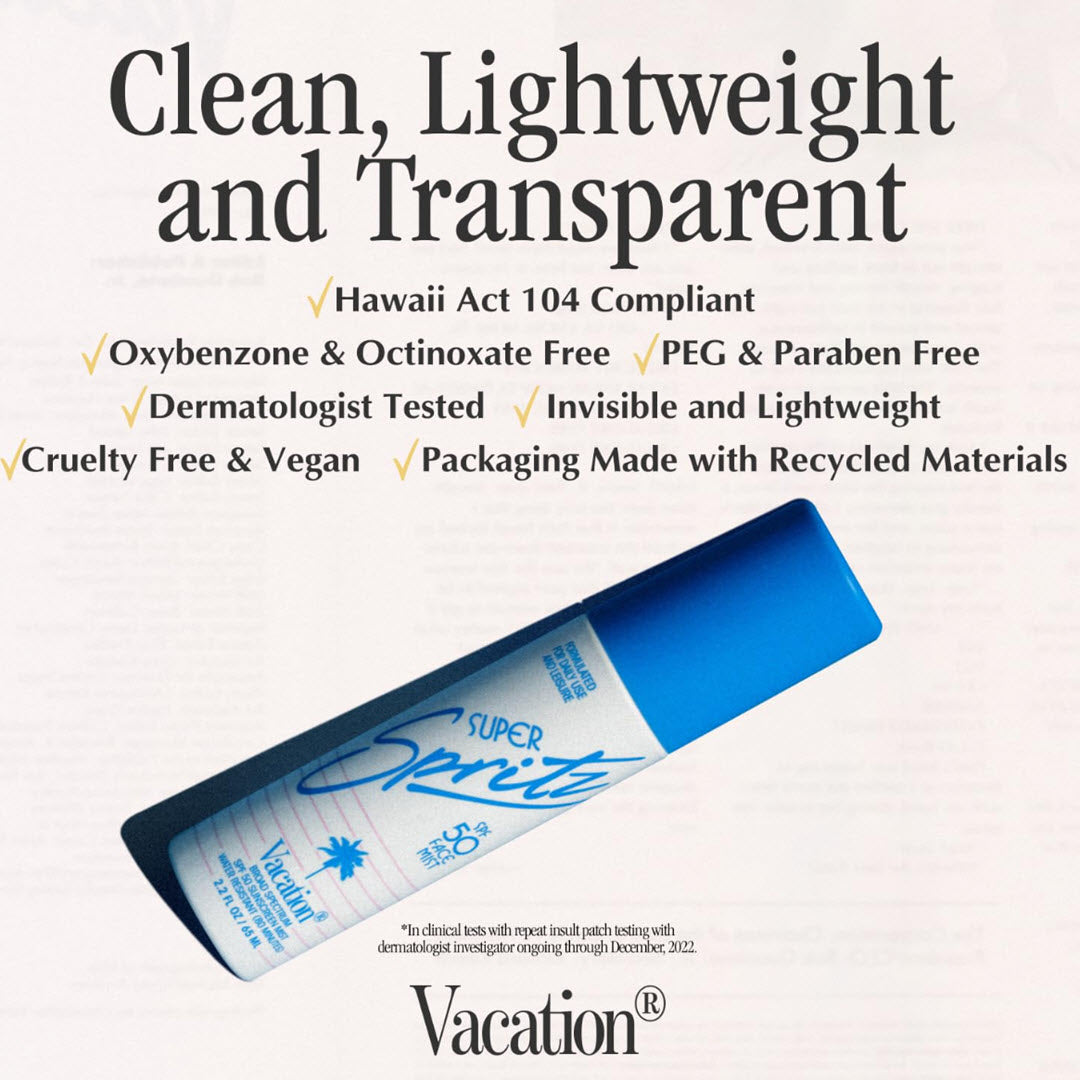 Vacation® Super Spritz SPF 50 Face Mist 2.2 fl oz / 65 mL