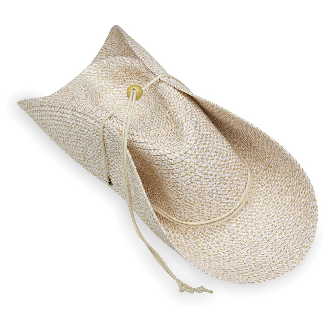 Wallaroo Hat Company® Women's Sanibel Sun Hat - White/Beige M (58cm)