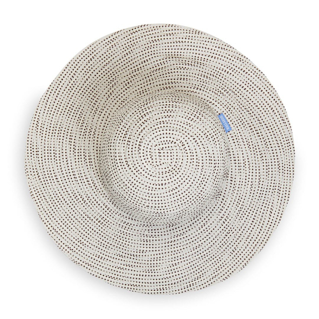 Wallaroo Hat Company® Women's Scrunchie Hat - Natural/Brown Dots M (58cm)