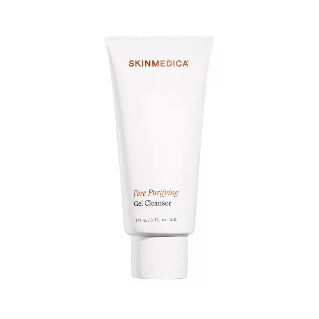 SkinMedica Pore Purifying Gel Cleanser 6.0 fl oz tube shown against a white background