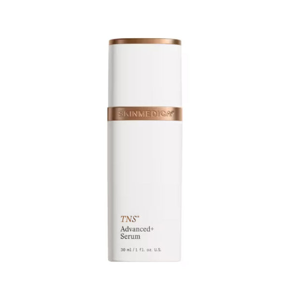 SkinMedica TNS Advanced+ Serum 1.0 fl oz dual-chamber bottle shown against a white background