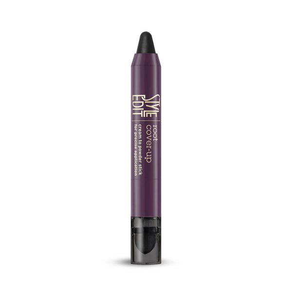 Style Edit Instant Root Cover Up Stick 0.11 oz Black showing the compact root cover up stick with black wax tip for instant gray root coverage
