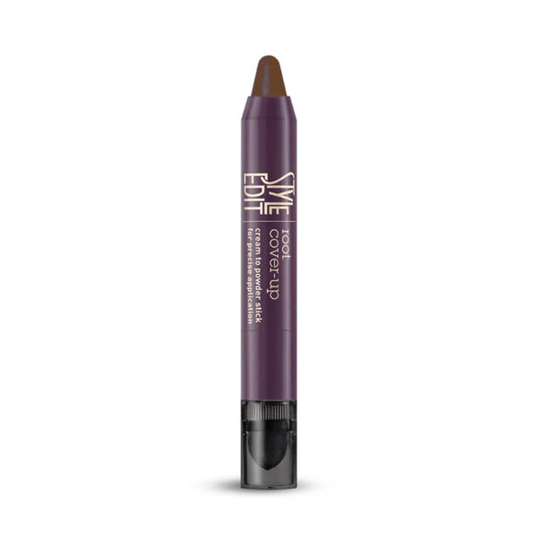 Style Edit Instant Root Cover Up Stick 0.11 oz Medium Brown showing the compact root cover up stick with medium brown wax tip for instant gray root coverage