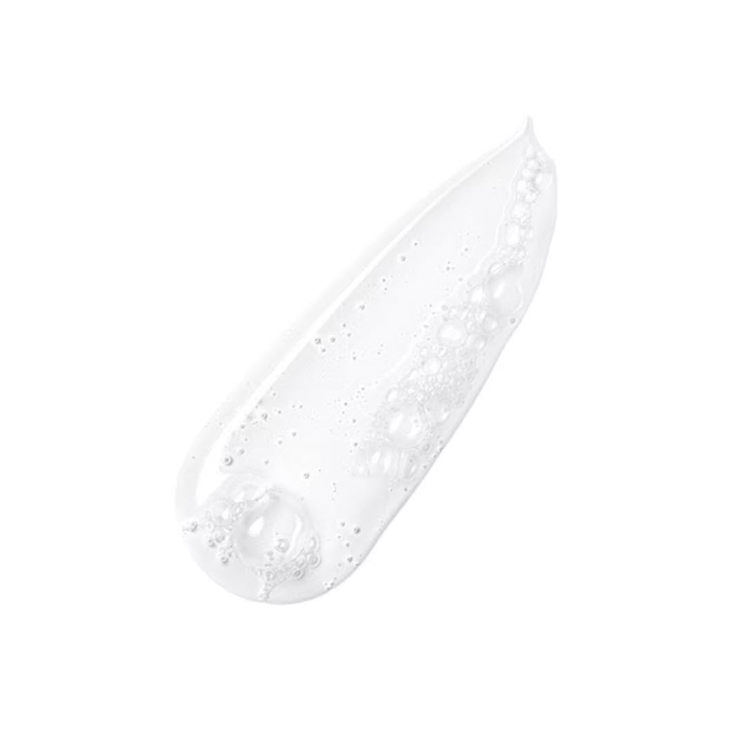 Texture swatch of Teoxane AHA Cleansing Gel showing its foaming gel-to-foam formula