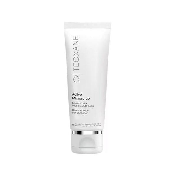 Teoxane Active Microscrub Gentle Exfoliant Skin Enhancer tube with Resilient Hyaluronic Acid, 50 mL / 1.69 fl oz