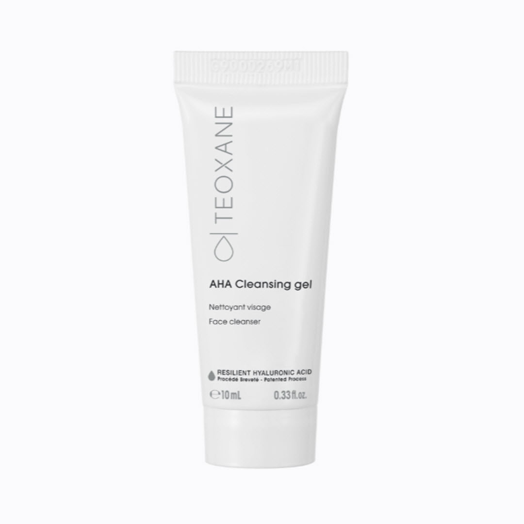 Teoxane AHA Cleansing Gel travel-size tube from the Discovery Kit, 10 mL / 0.33 fl oz