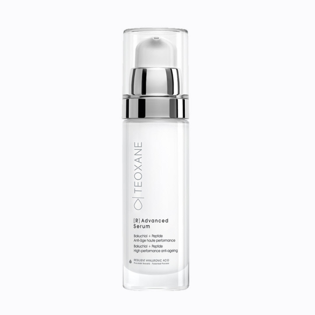 Teoxane [R] Advanced Serum pump bottle with Bakuchiol + Peptide high-performance anti-ageing formula, 30 mL / 1 fl oz