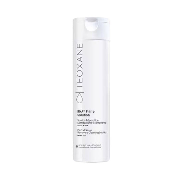 Teoxane RHA Prime Solution Prep Make-up Remover and Cleansing Solution bottle for face and eyes, 400 mL / 13.5 fl oz