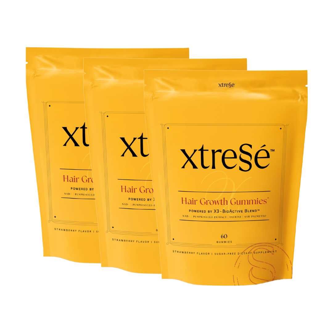 Xtresse Nutrient Hair Growth Gummies 90-Day – Advanced Dermatology hair supplement for thicker, stronger hair
