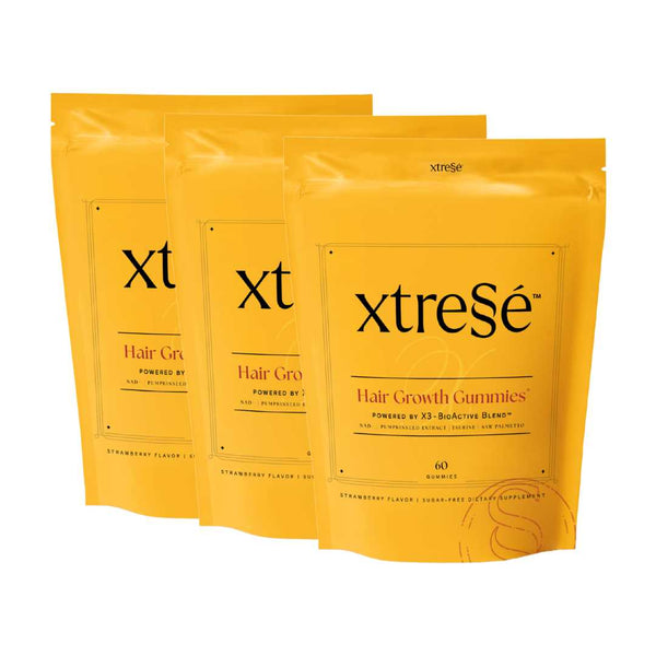 Xtresse Nutrient Hair Growth Gummies 90-Day – Advanced Dermatology hair supplement for thicker, stronger hair