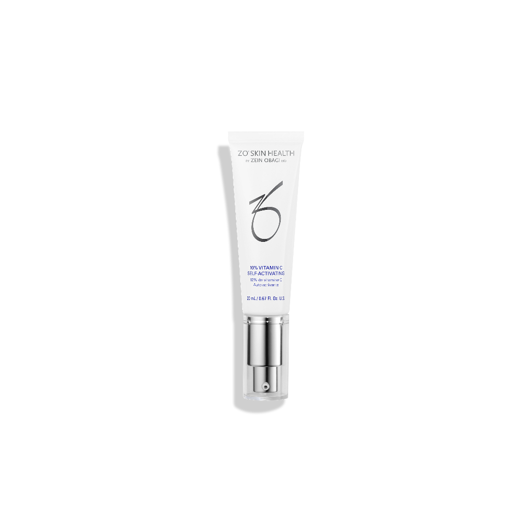 ZO Skin Health 10% Vitamin C Self-Activating Serum 20mL 0.67 fl oz – brightening vitamin C treatment with pump applicator to reduce dark spots and improve skin radiance