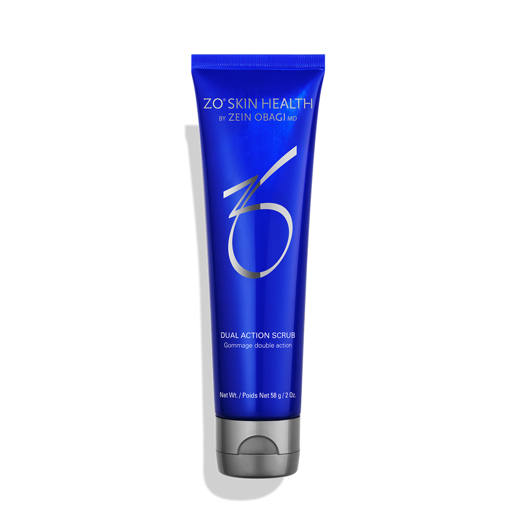 ZO Skin Health Dual Action Scrub 58g 2 oz – dual-action facial scrub with magnesium crystals and vitamin E beads for deep exfoliation and pore cleansing