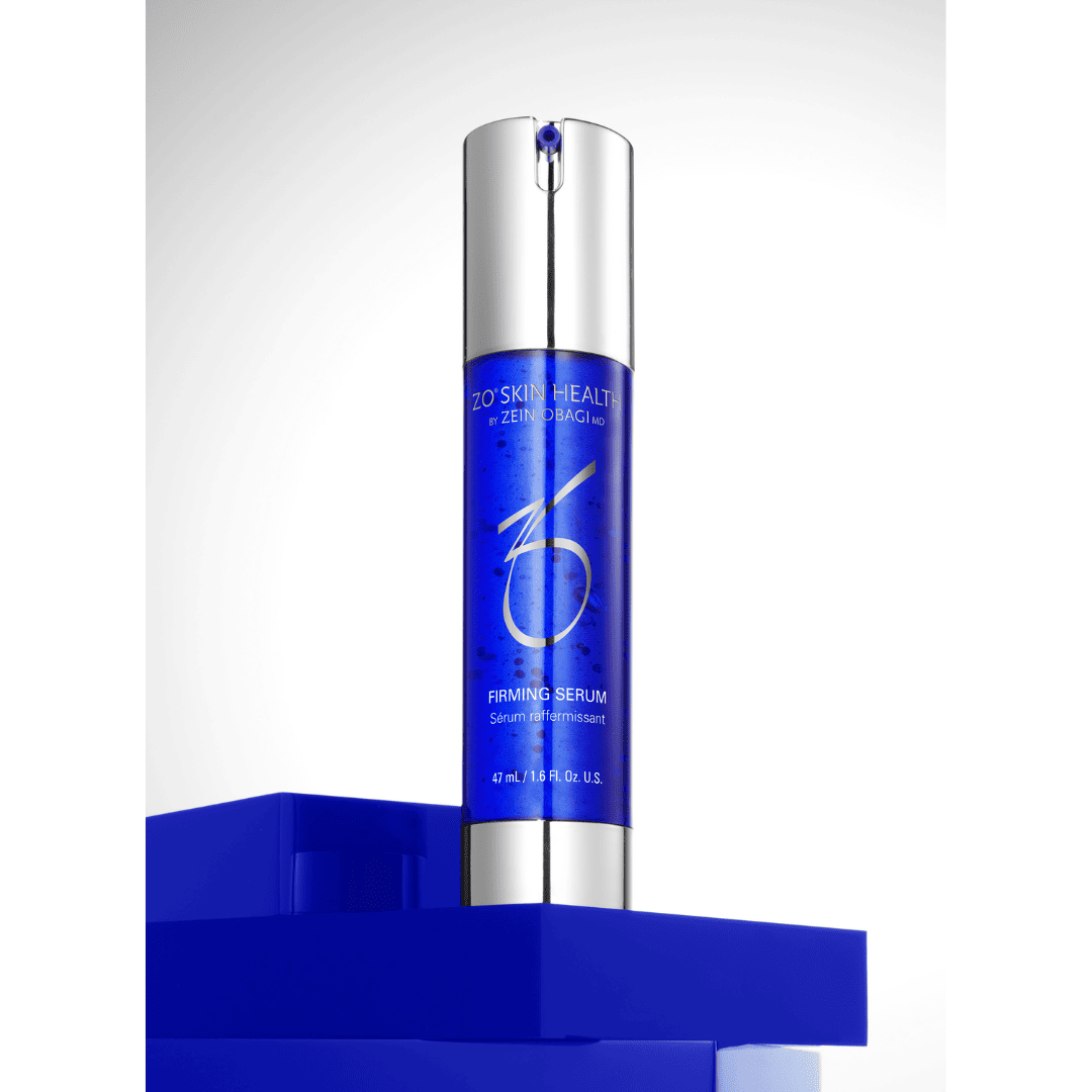 ZO Skin Health Firming Serum angled view – lightweight serum with plant stem cells and tetrapeptide to tighten, firm, and define facial contours
