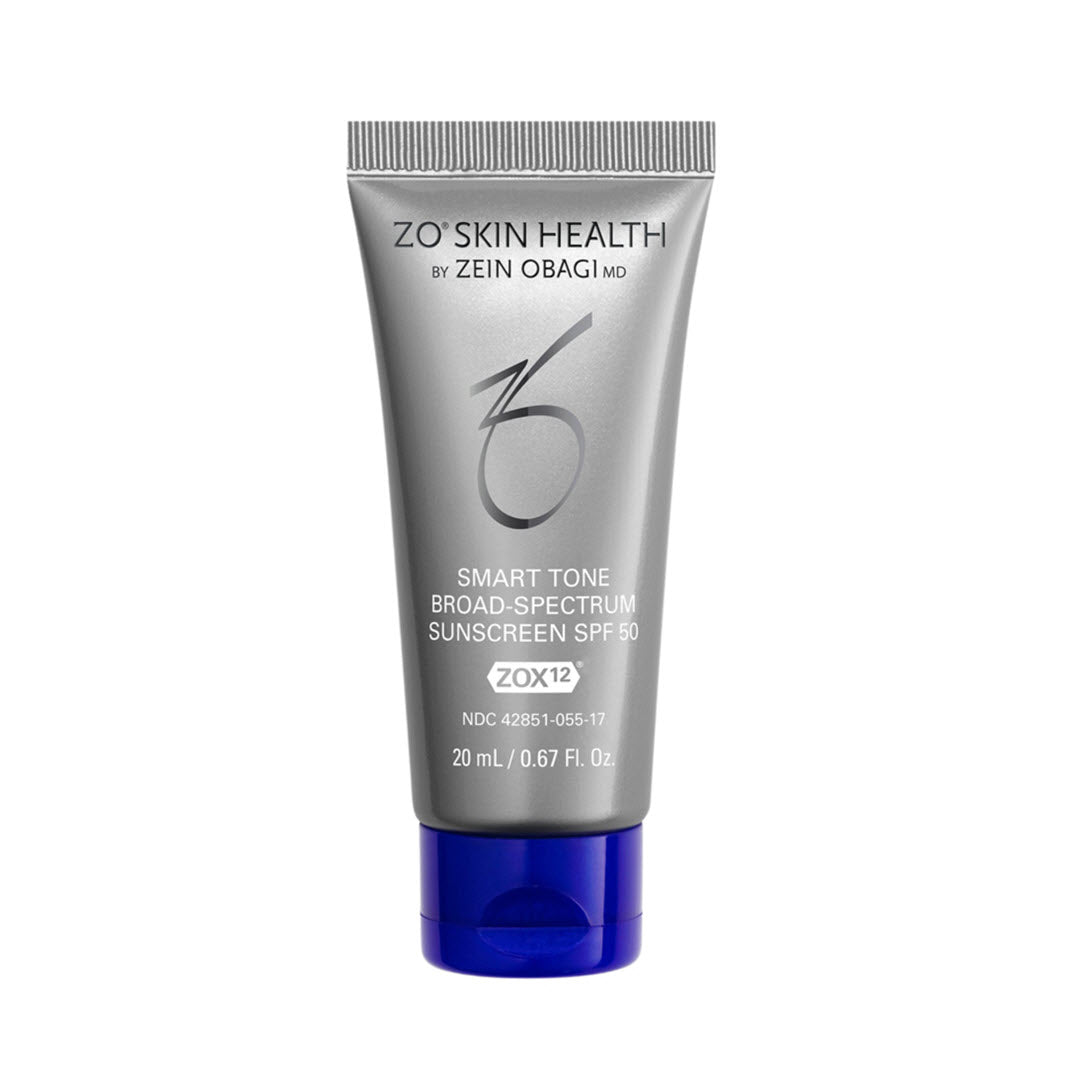 ZO Skin Health Smart Tone Broad Spectrum Sunscreen SPF 50 20mL 0.67 fl oz – tinted daily sunscreen with ZOX12 and tone-adapting micro-particles for natural-looking coverage
