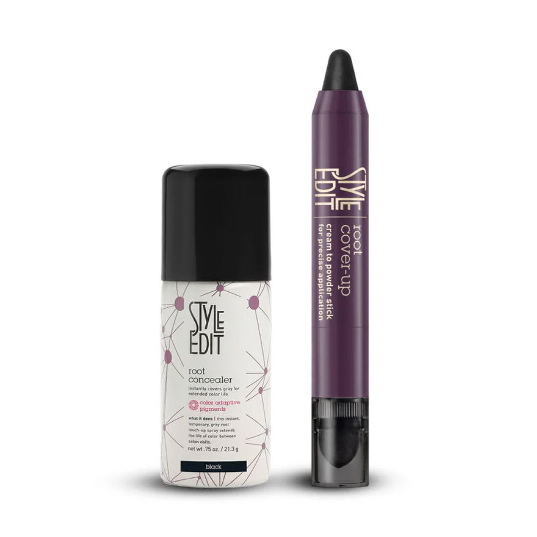 Style Edit® Travel Size Concealer Spray and Cover Up Stick Duo - Black