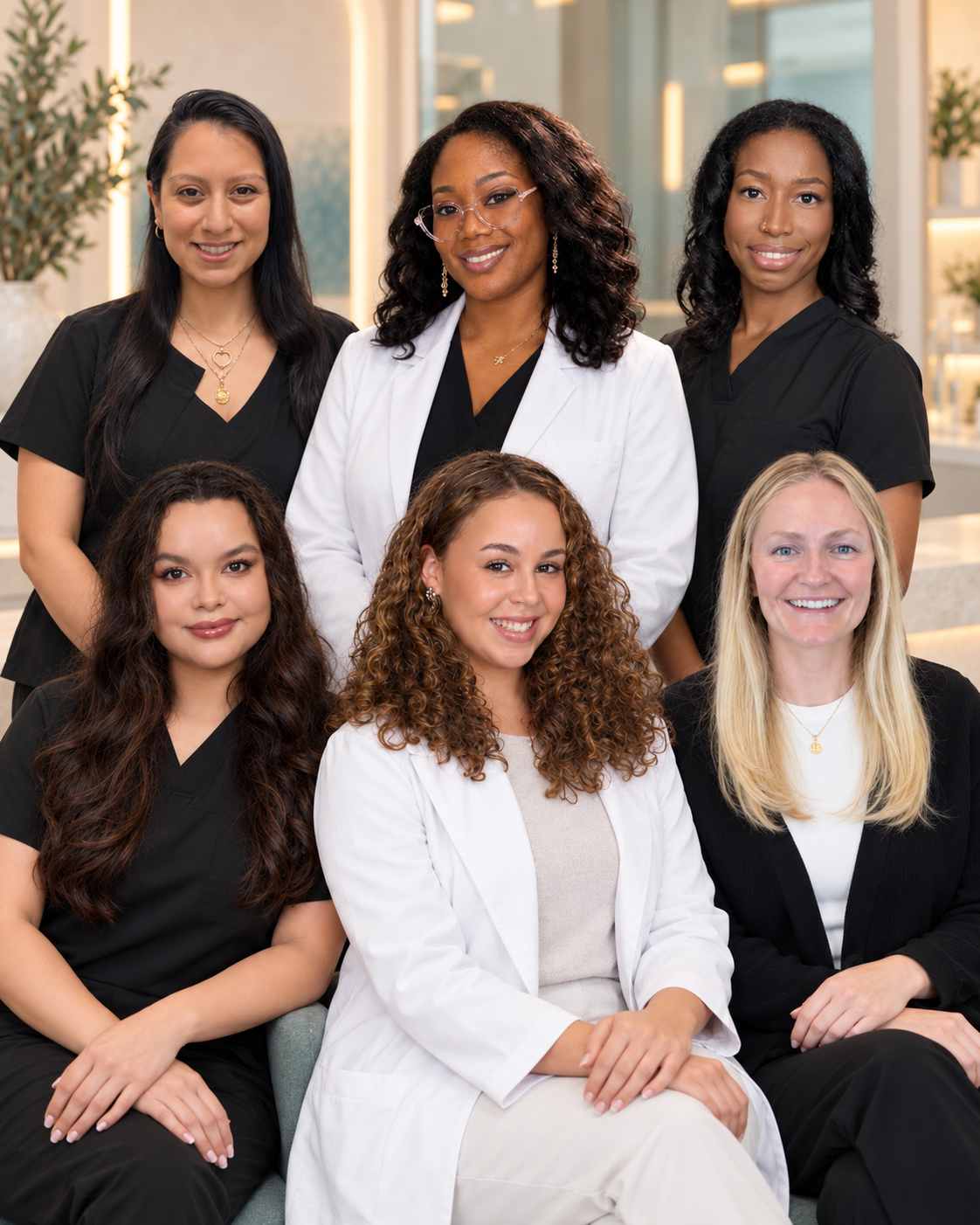 A skincare professional consulting with a patient