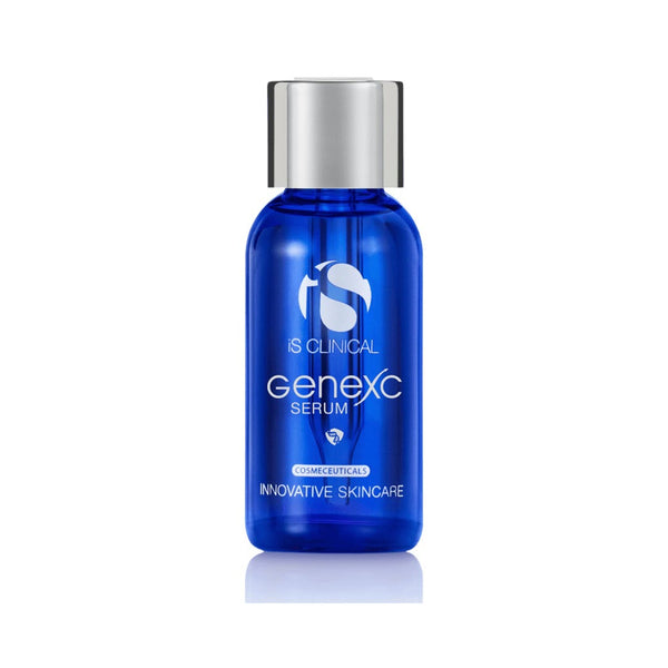 iS Clinical GeneXC Serum dropper bottle with 20% vitamin C and Extremozyme technology