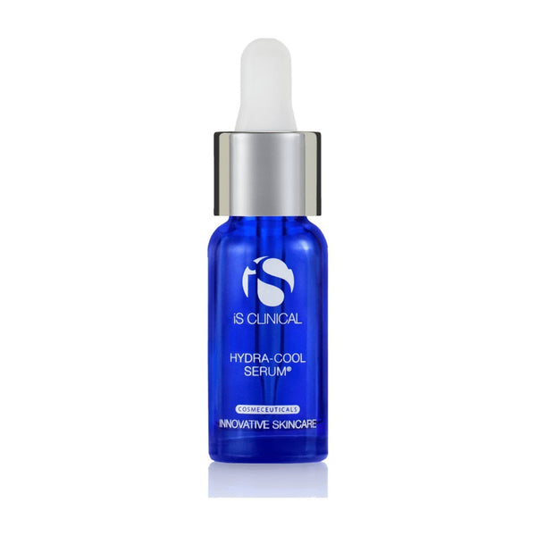 iS Clinical Hydra-Cool Serum dropper bottle, 0.5 fl oz / 15 mL, a hydrating and cooling hyaluronic acid serum