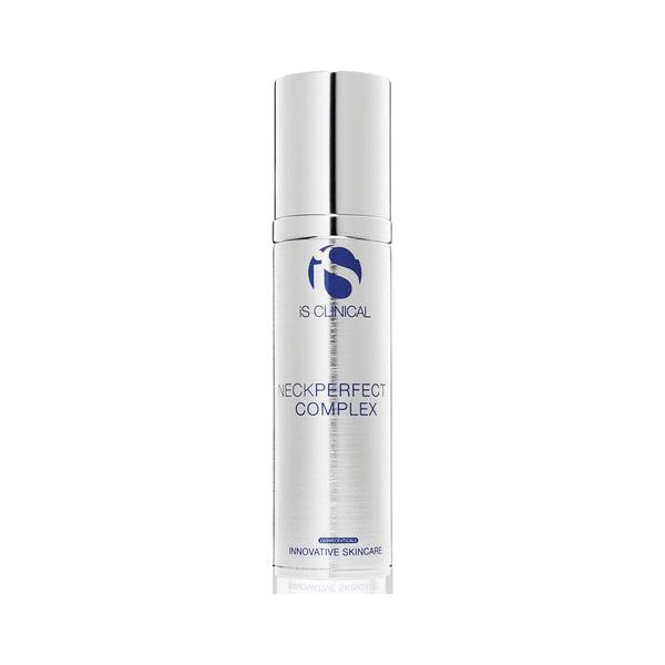 iS Clinical NeckPerfect Complex bottle, 1.7 oz / 50g, a firming and lifting neck and décolleté treatment