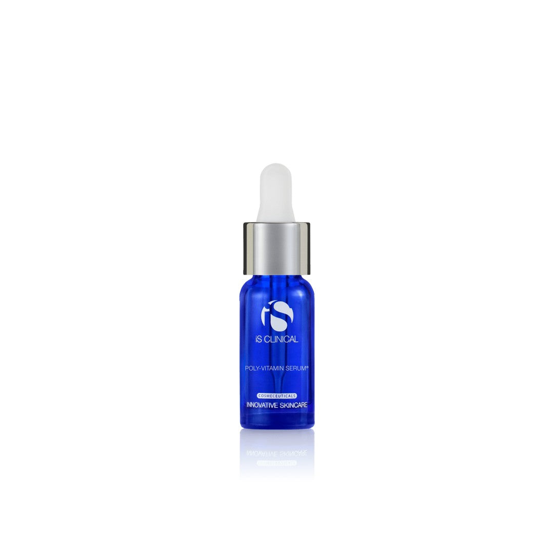 iS Clinical Poly-Vitamin Serum dropper bottle, 0.5 fl oz / 15 ml, a multivitamin hydrating serum