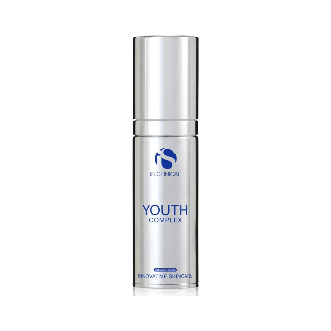 iS Clinical Youth Complex bottle, 1 oz / 30g, an anti-aging firming treatment with hyaluronic acid