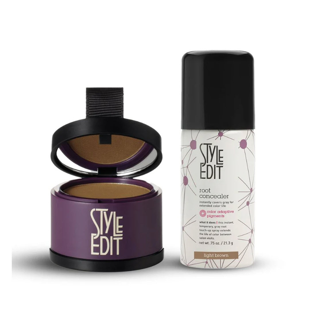 Style Edit® Root Touch Up Powder and Travel Size Spray Duo - Light Brown