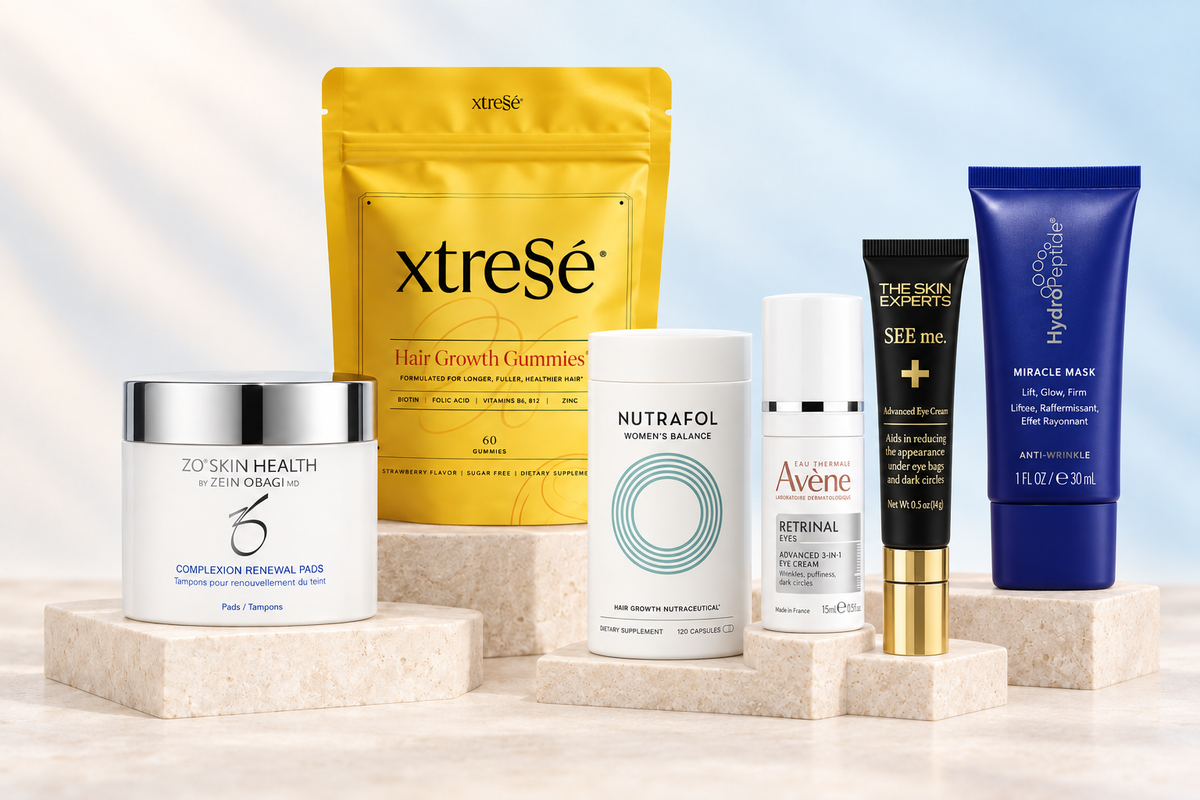 Selected skincare products for the weekly specials